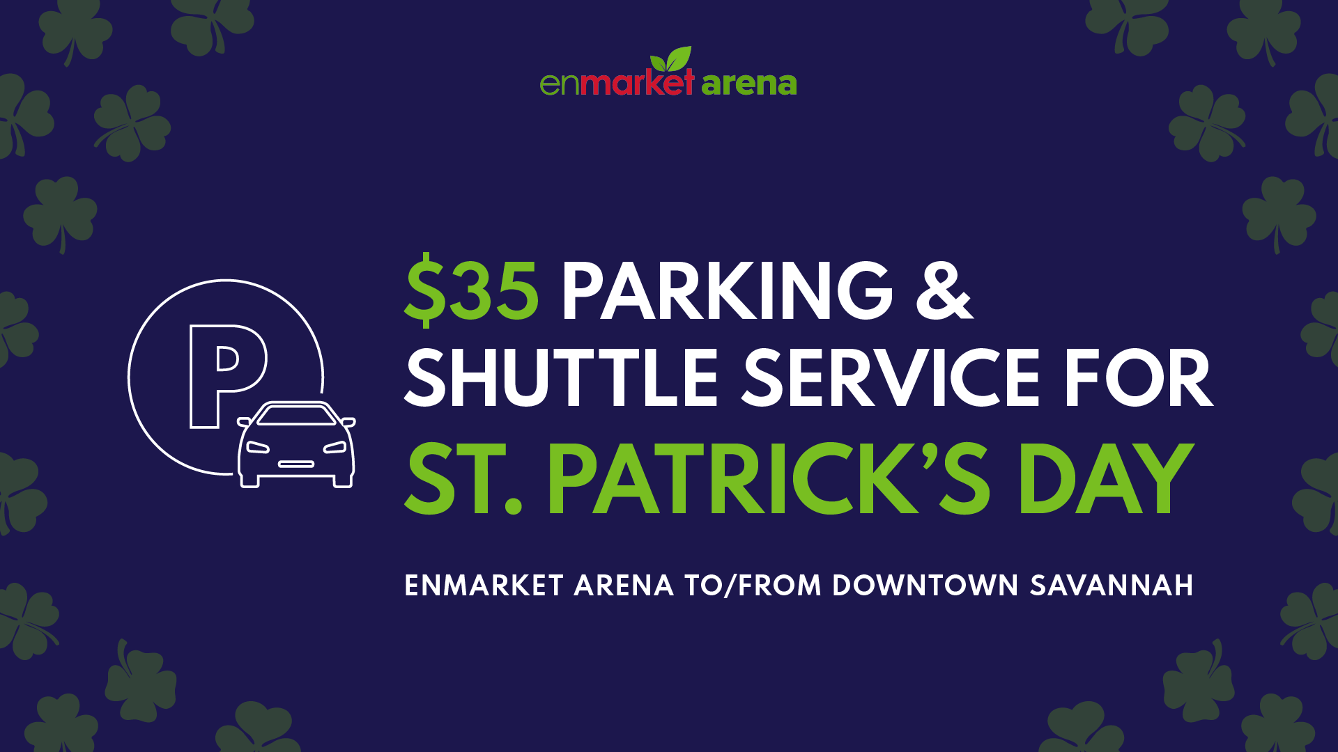 StPatricksDayShuttle2026_1920x1080 Enmarket Arena Golden Ticket Giveaway